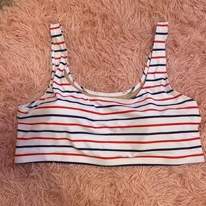 Old Navy Red white and blue swim top